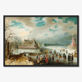 Aert van der Neer - Winter in Holland: Skating Scene - Poster
